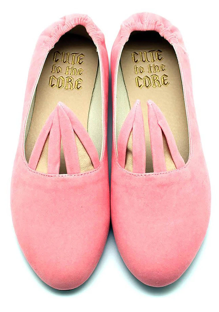 Cute To The Core Shoes Hopper Bunny Flats In Pink 3 Cute To The Core Shoes Hopper Bunny Flats In Pink