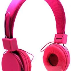 LAXMAX Mesh Stereo Headphones In Pink