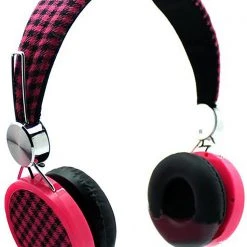 LAXMAX Gingham Woven Stereo Headphones