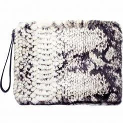 LA Style Rush Python Faux Fur Clutch Handbag Bags 5 LA Style Rush Python Faux Fur Clutch Handbag Bags