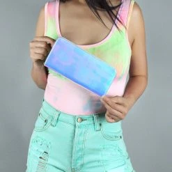 LASR Kandi Opal Zip Wallet In Atlantis Bags