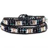 LA Style Rush X Katie Soleil Double Wrap Beaded Bracelet In Black/Multi Accessories