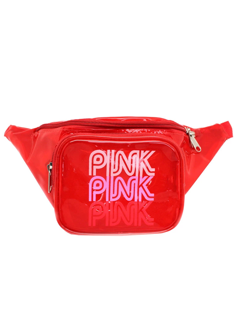 LASR Pink Lady Jelly Fanny Pack In Red Bags 4 LASR Pink Lady Jelly Fanny Pack In Red Bags