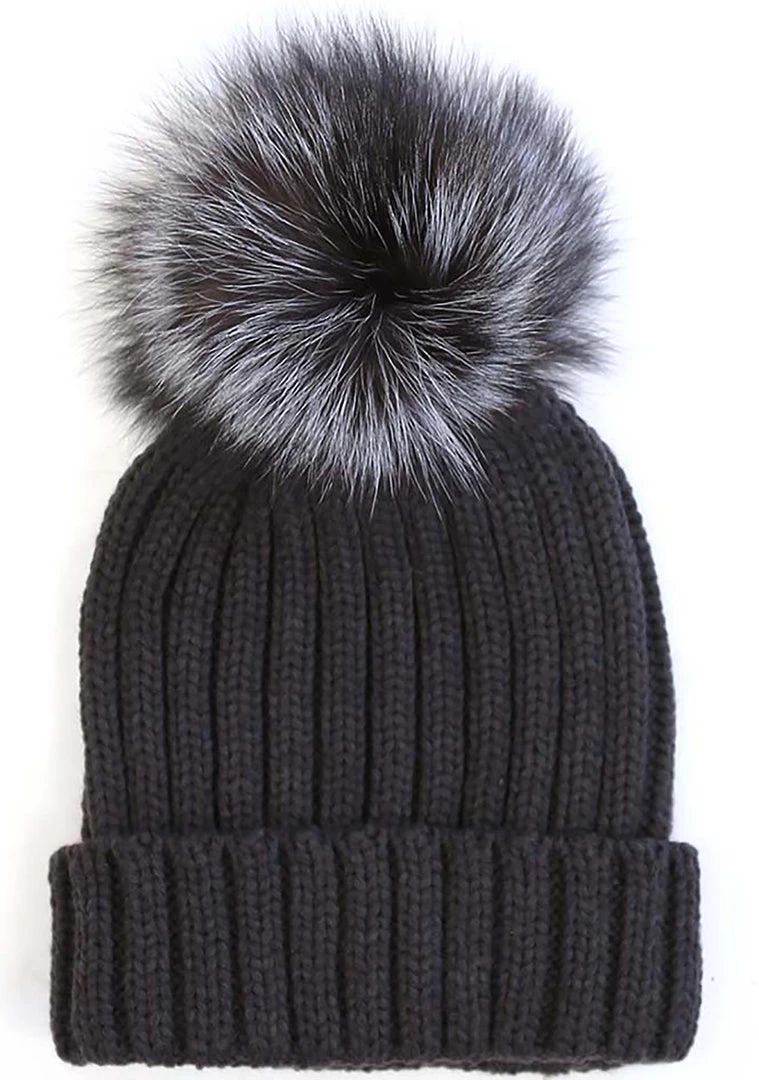 LA Style Rush Pom Knit Beanie In Black The Great Fantastic 5 LA Style Rush Pom Knit Beanie In Black The Great Fantastic