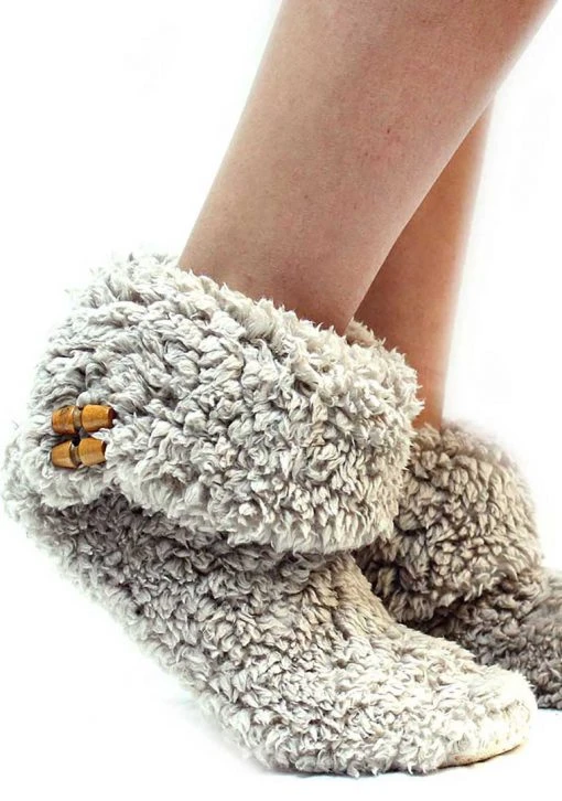 LA Style Rush Winter Bootie Slippers In Beige Shoes 5 LA Style Rush Winter Bootie Slippers In Beige Shoes