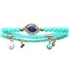 LASR Accessories Crystal Evil Eye Beaded Bracelet Set In Turquoise 1 LASR Accessories Crystal Evil Eye Beaded Bracelet Set In Turquoise
