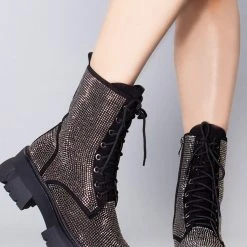 Azalea Wang Black Ice Platform Boots