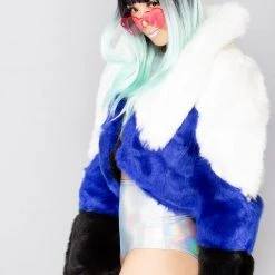 Azalea Wang Mad World Night Queen Faux Fur Coat