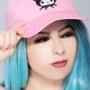 BIOWORLD X Sanrio Kuromi Embroidered Raglan Hat Accessories 2 BIOWORLD X Sanrio Kuromi Embroidered Raglan Hat Accessories