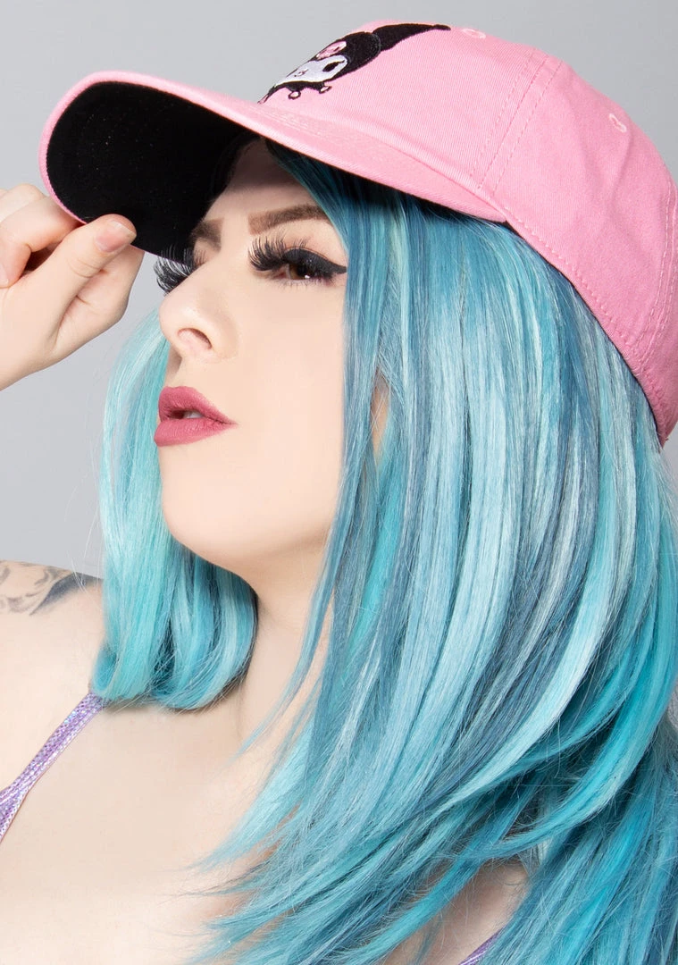 BIOWORLD X Sanrio Kuromi Embroidered Raglan Hat Accessories 4 BIOWORLD X Sanrio Kuromi Embroidered Raglan Hat Accessories