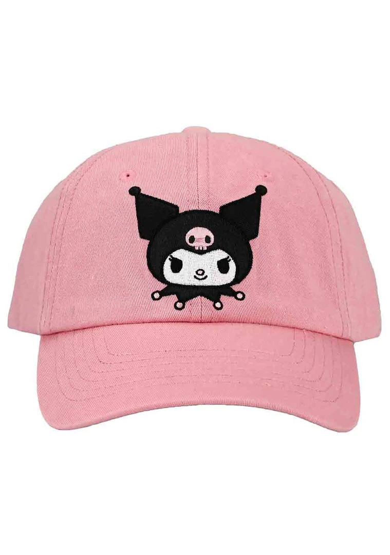 BIOWORLD X Sanrio Kuromi Embroidered Raglan Hat Accessories 5 BIOWORLD X Sanrio Kuromi Embroidered Raglan Hat Accessories