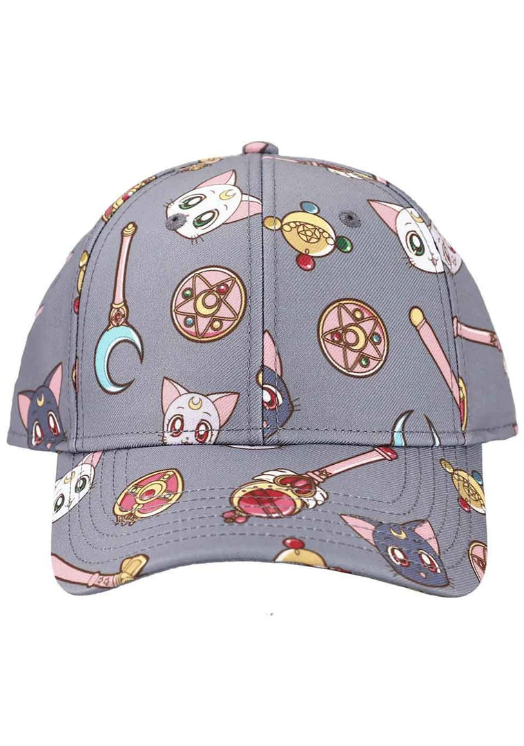 BIOWORLD X Sailor Moon Luna & Artemis AOP Snapback Raglan Hat 5 BIOWORLD X Sailor Moon Luna & Artemis AOP Snapback Raglan Hat