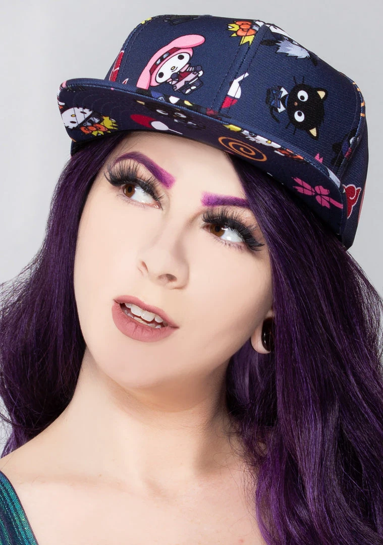 BIOWORLD X Naruto Hello Kitty Limited Edition AOP Snapback Raglan Hat 4 BIOWORLD X Naruto Hello Kitty Limited Edition AOP Snapback Raglan Hat