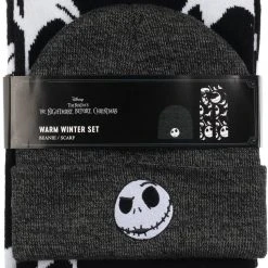 BIOWORLD X Nightmare Before Christmas Jack Skellington Beanie & Scarf Set