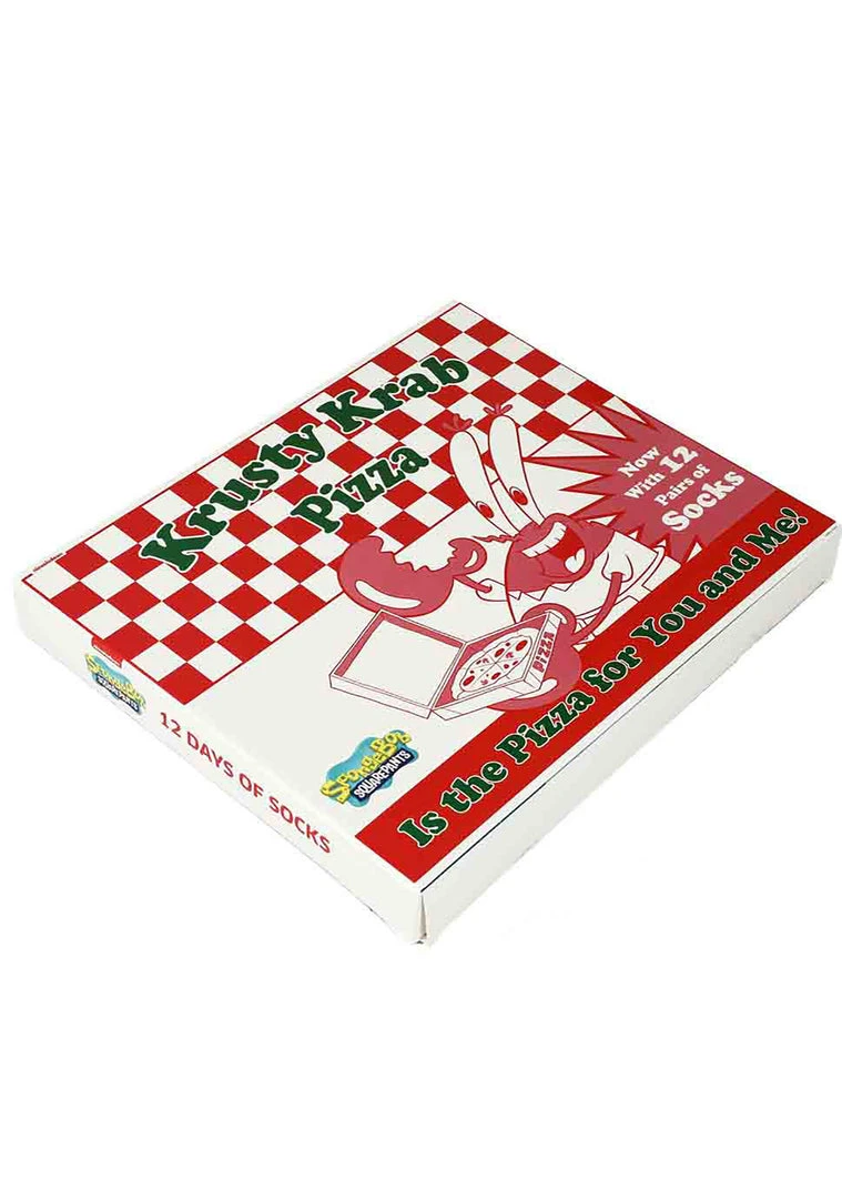 BIOWORLD X Spongebob 12 Days Of Socks Gift Box Set 4 BIOWORLD X Spongebob 12 Days Of Socks Gift Box Set