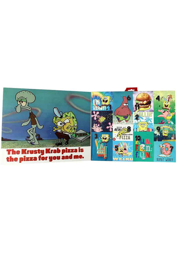 BIOWORLD X Spongebob 12 Days Of Socks Gift Box Set 5 BIOWORLD X Spongebob 12 Days Of Socks Gift Box Set