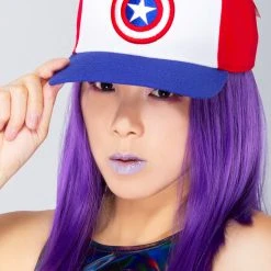 BIOWORLD Accessories X Marvel Captain America Flat Brim Hat