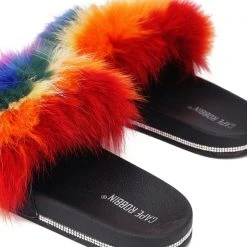 Cape Robbin Fever Dream Faux Fur Sandals The Great Fantastic
