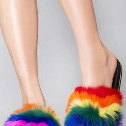 Cape Robbin Fever Dream Faux Fur Sandals The Great Fantastic