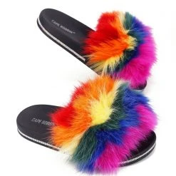 Cape Robbin Fever Dream Faux Fur Sandals The Great Fantastic