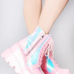Cape Robbin X LASR Exclusive Pink Poison Platform Boots LASR Exclusives