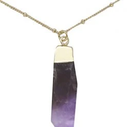 Charged Dream Amethyst Gemstone Necklace New