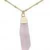 Charged Heart Rose Quartz Gemstone Necklace New 2 Charged Heart Rose Quartz Gemstone Necklace New