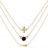 Charged New Strength Onyx Delicate Chain Necklace Set