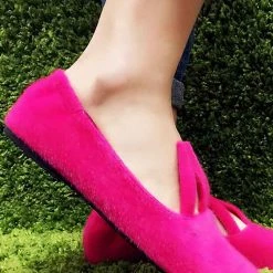 Cute To The Core Shoes Hopper Bunny Flats In Fuchsia