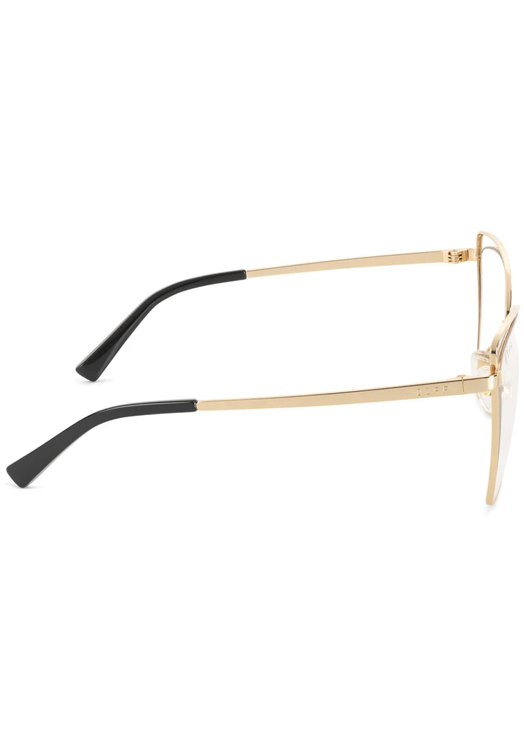DIFF Eyewear Becky III Blue Light Glasses In Gold 5 DIFF Eyewear Becky III Blue Light Glasses In Gold