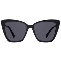 DIFF Eyewear Becky II Polarized Sunglasses In Black/Dark Smoke