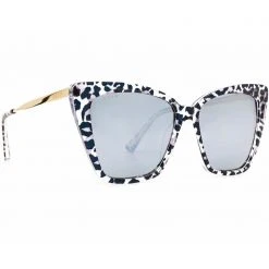 DIFF Eyewear The Great Fantastic Becky II Sunglasses In Clear Leopard /Grey Mirror 6 DIFF Eyewear The Great Fantastic Becky II Sunglasses In Clear Leopard /Grey Mirror