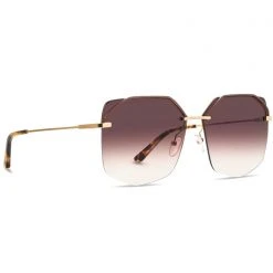 DIFF Eyewear Tea Room Cinema Bree Sunglasses In Gold/Brown Gradient
