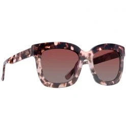 DIFF Eyewear Carson Polarized Sunglasses In Himalayan Tortoise/Rose Gradient