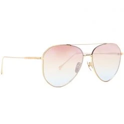 DIFF Eyewear The Great Fantastic Dash Sunglasses In Gold/Rainbow Flash