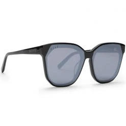 DIFF Eyewear New Gia Sunglasses In Black/Grey Mirror