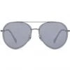DIFF Eyewear Lenox Sunglasses In Brushed Silver/Grey Mirror Tea Room Cinema