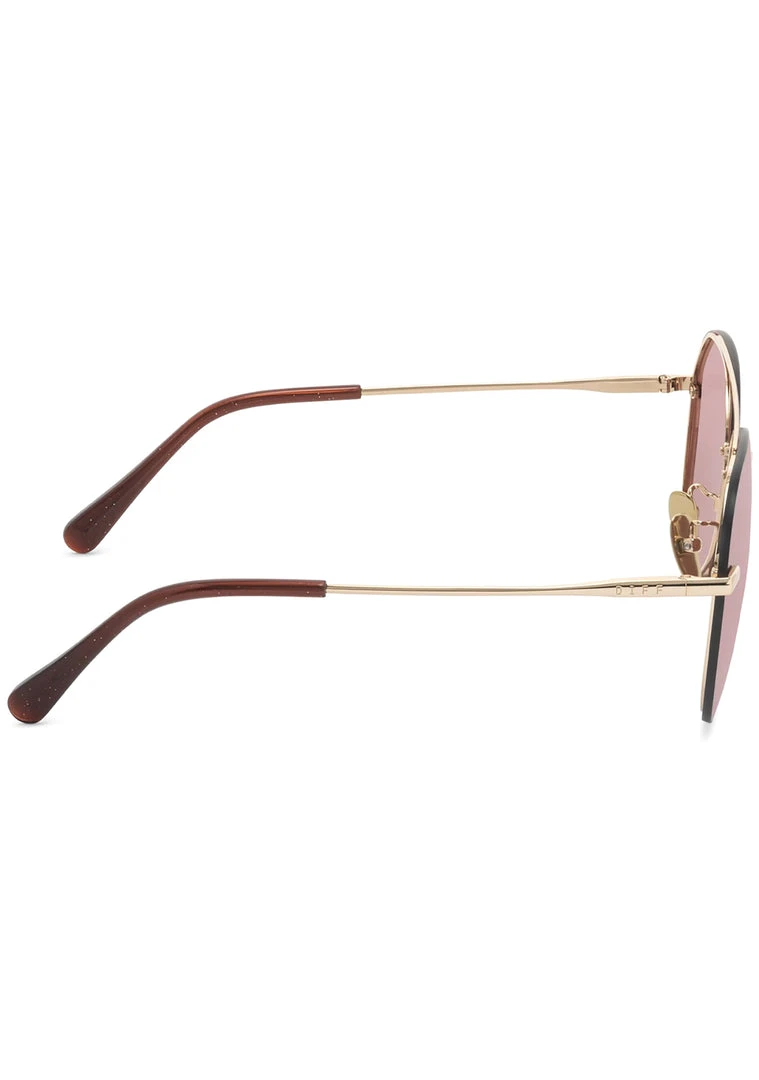 DIFF Eyewear Lenox Sunglasses In Gold/Chestnut Flash The Great Fantastic 5 DIFF Eyewear Lenox Sunglasses In Gold/Chestnut Flash The Great Fantastic