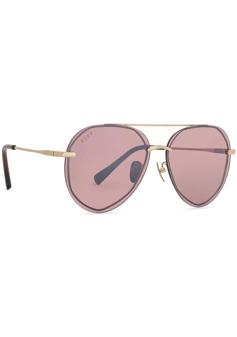 DIFF Eyewear Lenox Sunglasses In Gold/Chestnut Flash The Great Fantastic 4 DIFF Eyewear Lenox Sunglasses In Gold/Chestnut Flash The Great Fantastic