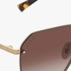 DIFF Eyewear Tea Room Cinema Nolan Sunglasses In Gold/Brown Gradient 9 DIFF Eyewear Tea Room Cinema Nolan Sunglasses In Gold/Brown Gradient
