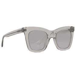 DIFF Eyewear Kaia Polarized Sunglasses In Gray Crystal/Gray Mirror The Great Fantastic