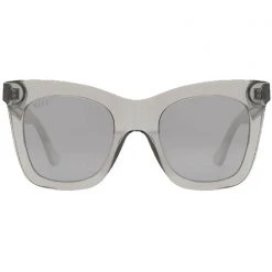 DIFF Eyewear Kaia Polarized Sunglasses In Gray Crystal/Gray Mirror The Great Fantastic