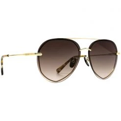 DIFF Eyewear Lenox Sunglasses In Gold/Brown/Tortoise 10 DIFF Eyewear Lenox Sunglasses In Gold/Brown/Tortoise
