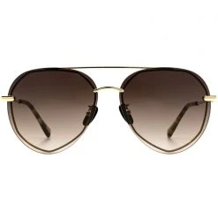 DIFF Eyewear Lenox Sunglasses In Gold/Brown/Tortoise 9 DIFF Eyewear Lenox Sunglasses In Gold/Brown/Tortoise
