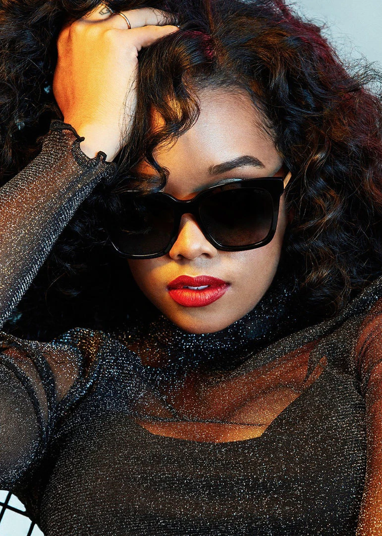 DIFF Eyewear X H.E.R. Bella Sunglasses In Black/Gray The Great Fantastic 10 DIFF Eyewear X H.E.R. Bella Sunglasses In Black/Gray The Great Fantastic
