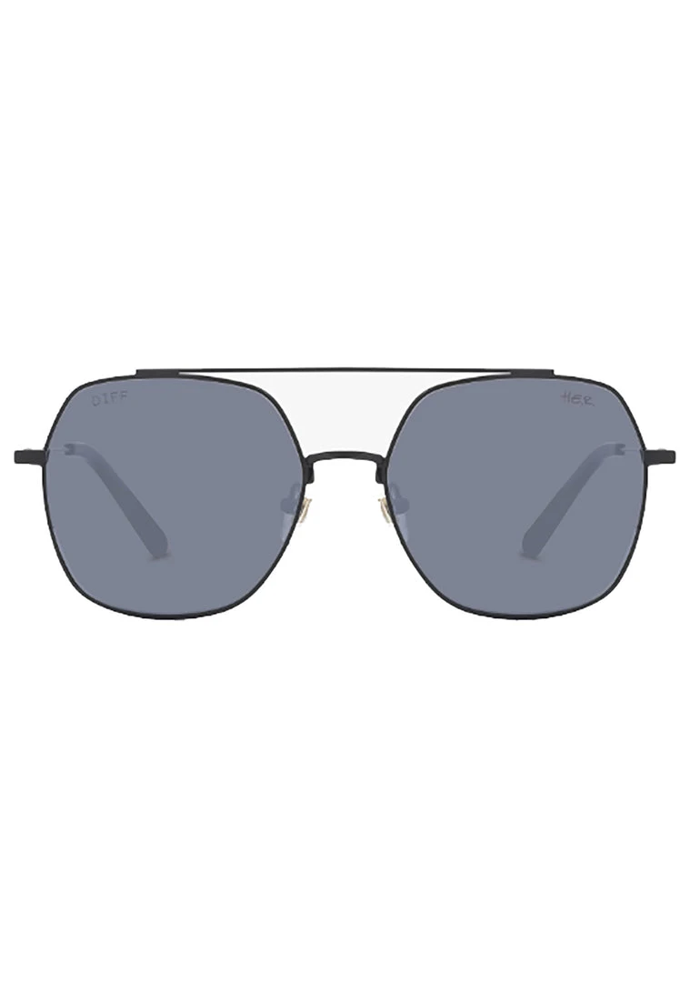 DIFF Eyewear The Great Fantastic X H.E.R. Paradise Sunglasses In Black/Gray Mirror 4 DIFF Eyewear The Great Fantastic X H.E.R. Paradise Sunglasses In Black/Gray Mirror