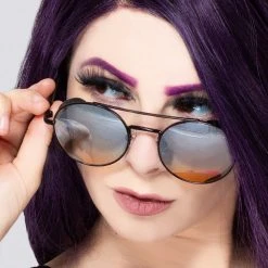 DIFF Eyewear The Great Fantastic X H.E.R. Driver Sunglasses In Black/Blue To Orange Flash