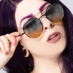 DIFF Eyewear The Great Fantastic X H.E.R. Driver Sunglasses In Black/Blue To Orange Flash