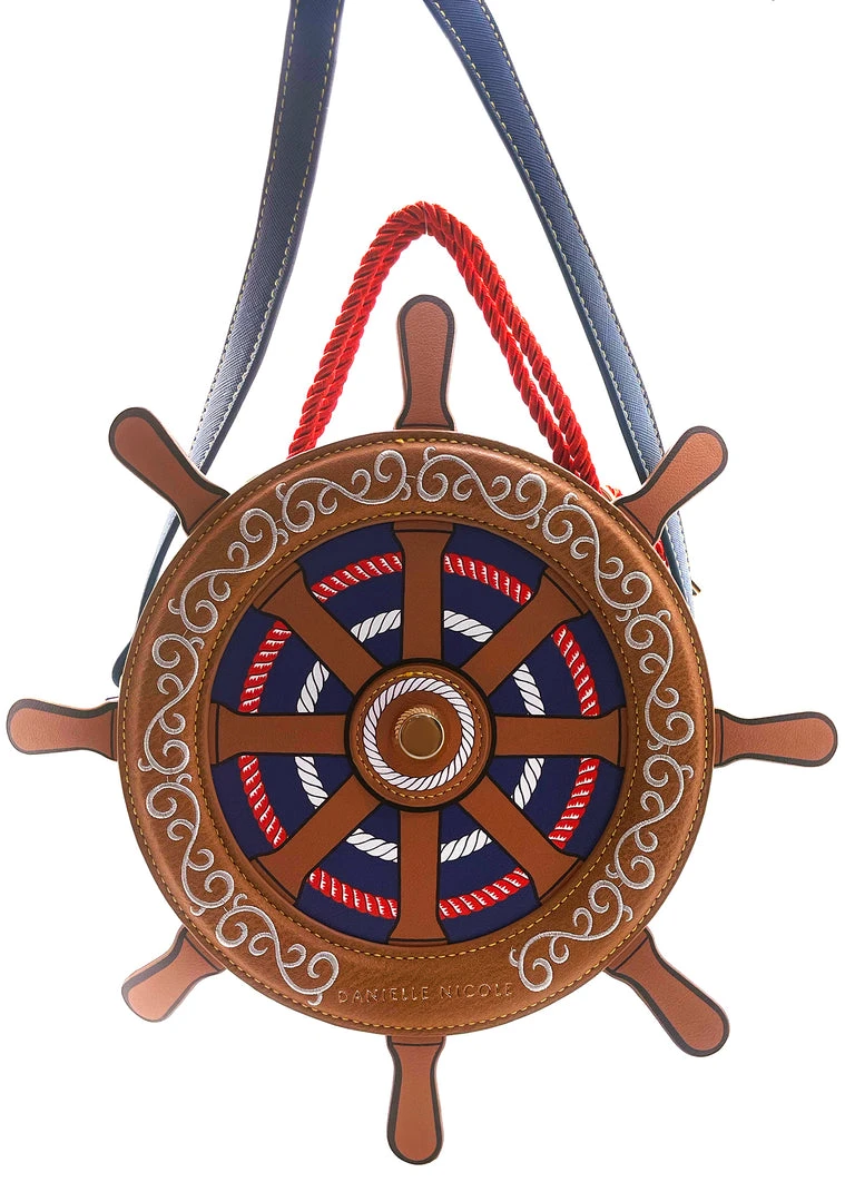 Danielle Nicole New X Disney Little Mermaid Prince Eric Nautical Wheel Crossbody Bag 5 Danielle Nicole New X Disney Little Mermaid Prince Eric Nautical Wheel Crossbody Bag