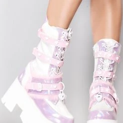 Demonia Mad World Lovesick Platform Boots